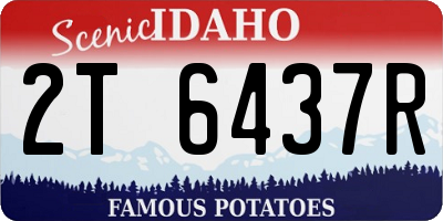 ID license plate 2T6437R