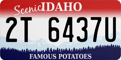 ID license plate 2T6437U