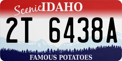 ID license plate 2T6438A