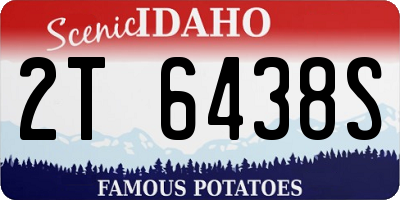 ID license plate 2T6438S