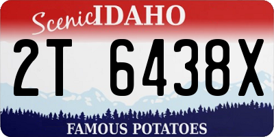 ID license plate 2T6438X