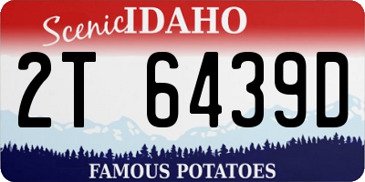 ID license plate 2T6439D