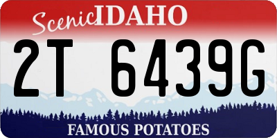 ID license plate 2T6439G