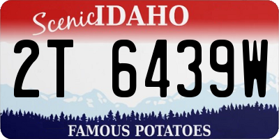 ID license plate 2T6439W