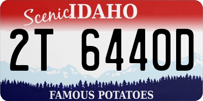 ID license plate 2T6440D