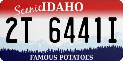 ID license plate 2T6441I