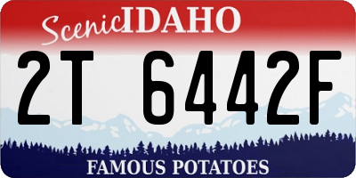 ID license plate 2T6442F