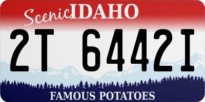 ID license plate 2T6442I