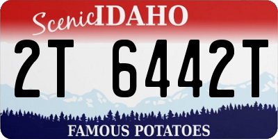 ID license plate 2T6442T
