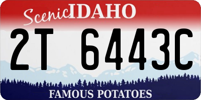 ID license plate 2T6443C