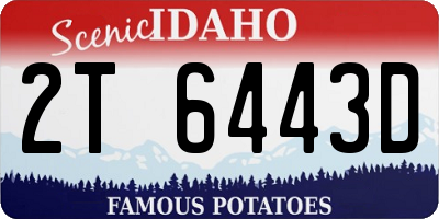 ID license plate 2T6443D