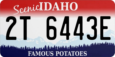 ID license plate 2T6443E