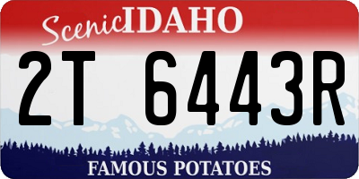 ID license plate 2T6443R