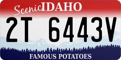 ID license plate 2T6443V