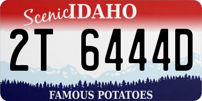 ID license plate 2T6444D