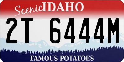 ID license plate 2T6444M