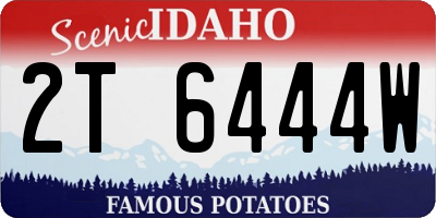 ID license plate 2T6444W