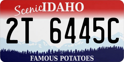ID license plate 2T6445C
