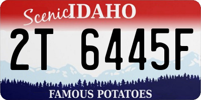 ID license plate 2T6445F