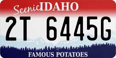 ID license plate 2T6445G