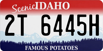ID license plate 2T6445H