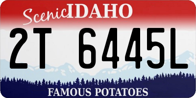 ID license plate 2T6445L