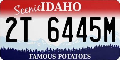 ID license plate 2T6445M