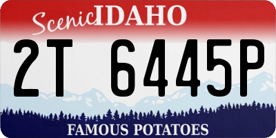 ID license plate 2T6445P