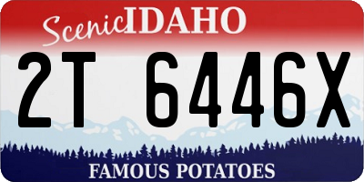 ID license plate 2T6446X