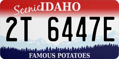 ID license plate 2T6447E