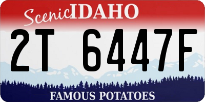 ID license plate 2T6447F