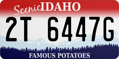 ID license plate 2T6447G