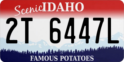 ID license plate 2T6447L