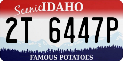 ID license plate 2T6447P