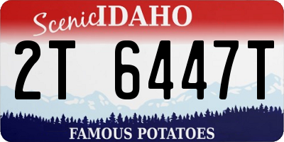 ID license plate 2T6447T
