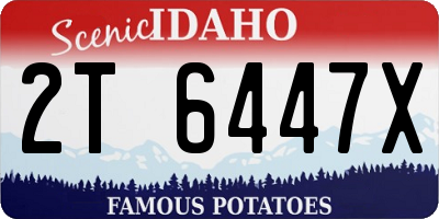 ID license plate 2T6447X