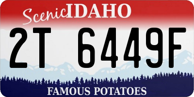 ID license plate 2T6449F
