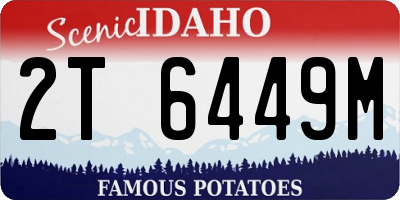 ID license plate 2T6449M