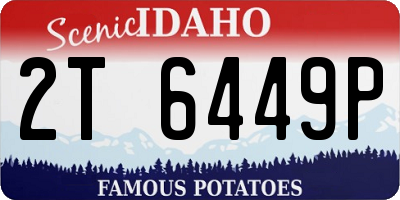ID license plate 2T6449P