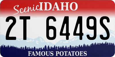ID license plate 2T6449S