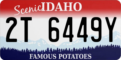 ID license plate 2T6449Y