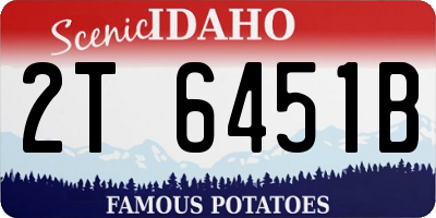 ID license plate 2T6451B