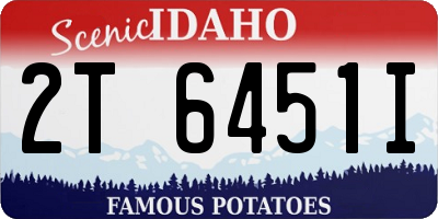 ID license plate 2T6451I