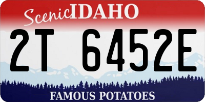 ID license plate 2T6452E