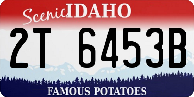 ID license plate 2T6453B