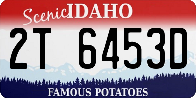 ID license plate 2T6453D