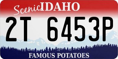 ID license plate 2T6453P