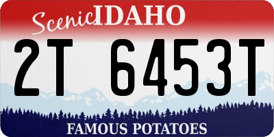 ID license plate 2T6453T