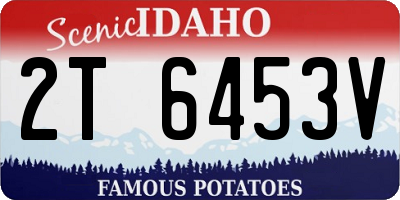 ID license plate 2T6453V