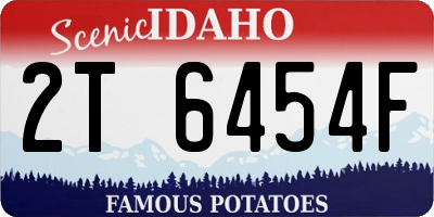ID license plate 2T6454F